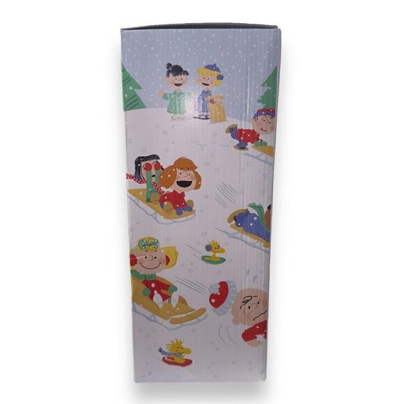 Hallmark 2023 Snoopy Peanuts Sledding Table Figurine with Sound and Motion - Picture 4 of 6